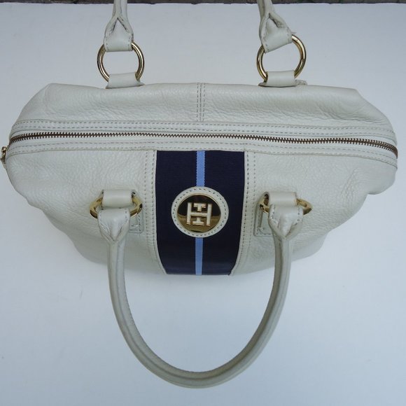 Tommy Hilfiger TH Logo Pebble Leather Satchel - Picture 6 of 16